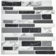 thumbnail image 1 of Baldosas antisalpicaduras de cocina con forma de pelar y pegar Art3d, color gris mármol, 1 of 9