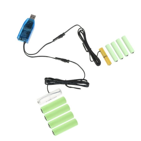 

2-in-1 Type C USB 1V-24V AAA AA Dummy Battery for Clock Toy Remote LED Light
