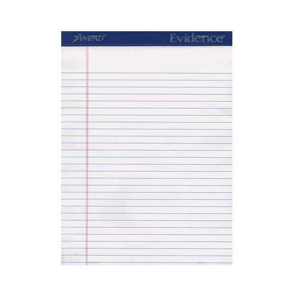 Ampad Ruled Legal Pads White 8 1/2 In. X 11 In. [Pack Of 6] 13257-PK6