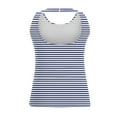 thumbnail image 5 of Dihao Swimsuit for Women Clearance Plus Size Women 2024 Classic Stripe Print High Neck Tops Bathing Suit Tops for Tank Tops Swimsuits on Promotion, 5 of 6