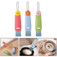 thumbnail image 3 of KDJ 3-in-1 Multifunctional Bottle Gap Cleaner Brush Set, 360° Rotating Cup Cleaning Tool with U-Shaped Silicone, Gap & Corner Brushes for Baby Bottles, Cup Lids (Red), 3 of 6