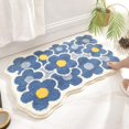 thumbnail image 2 of Bathroom Rugs, Cute Flower Bath Mat Flower Rug Non Slip Floor Carpet Microfiber Super Absorbent Machine Washable Bathtub Rug for Bedroom, Living Room and Bathroom Decor (19.6 x 31.4 inch), 2 of 6