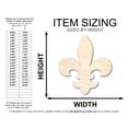 thumbnail image 2 of Unfinished Wood Fleur di Lis Shape 16" / 1/8", 2 of 6
