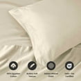 thumbnail image 3 of Superior 1000 Thread Count Egyptian Cotton Pillowcases Soft Breathable Set of 2, Ivory, Standard, 3 of 7