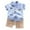 Blue, variant on Mercatoo Summer Toddler Boy Active Clothing Set 2PC Cute Elephant Animal Print Short Sleeve Lapel Down Pockets Shorts Outfit