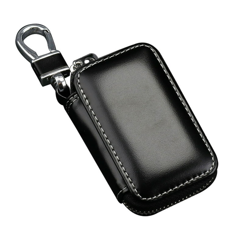 black leather key holder