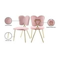 thumbnail image 4 of Maklaine 17.71" Contemporary Velvet Dining Chair in Pink and Gold (Set of 2), 4 of 5