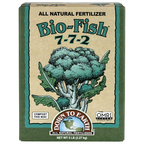 Down To Earth All Natural Fertilizers Bio-Fish 7-7-2, 5 lb Box