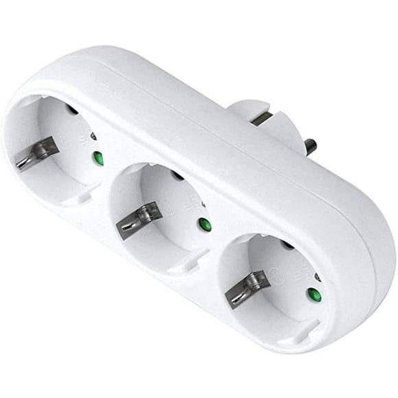 Triple Socket Socket Adapter Anti-Flame Heat-resistant socket strip with Europe Plug- White