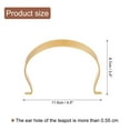 thumbnail image 2 of Uxcell Metal Tea Pot Handle U-Shape External Buckle Handle for Span 3.5 - 4.5 Inch Tea Pot, Gold, 2 of 6