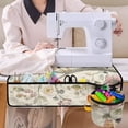 thumbnail image 4 of HELLHERO Owl Floral Branch Sewing Machine Mat Premium Fabric Sewing Accessories Travelling with 4 Pockets Washable for Mother's Day Present, 4 of 5