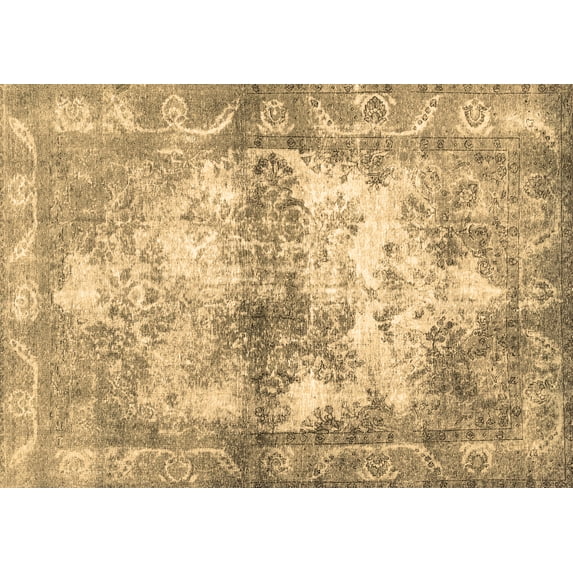 Ahgly Company Indoor Rectangle Abstract Brown Contemporary Area Rugs, 8' x 12'