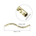 thumbnail image 2 of 40Pack Brass Curved Tube Beads, 1.5x30mm S Shape Plating Noodles Spacer Bead, Light Golden, 2 of 6