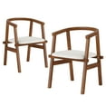 thumbnail image 1 of Costway Wooden Dining Chairs Set of 2 with Wrap-around Armrest & Padded Seat for Kitchen, 1 of 9