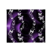 CafePress - Purple Butterfly Swirl Throw Blanket - Soft Fleece Throw Blanket, 50"x60" for All Ages