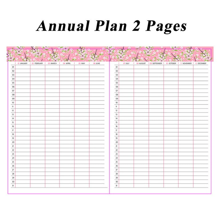 SRstrat Daily Planner Undated, To Do List Notebook with Hourly Schedule  Regolden-Book Calendars Meal,Plan Notebook Color Cover Weekly Notebook  Every Month In The Future 1 Year - Walmart.com