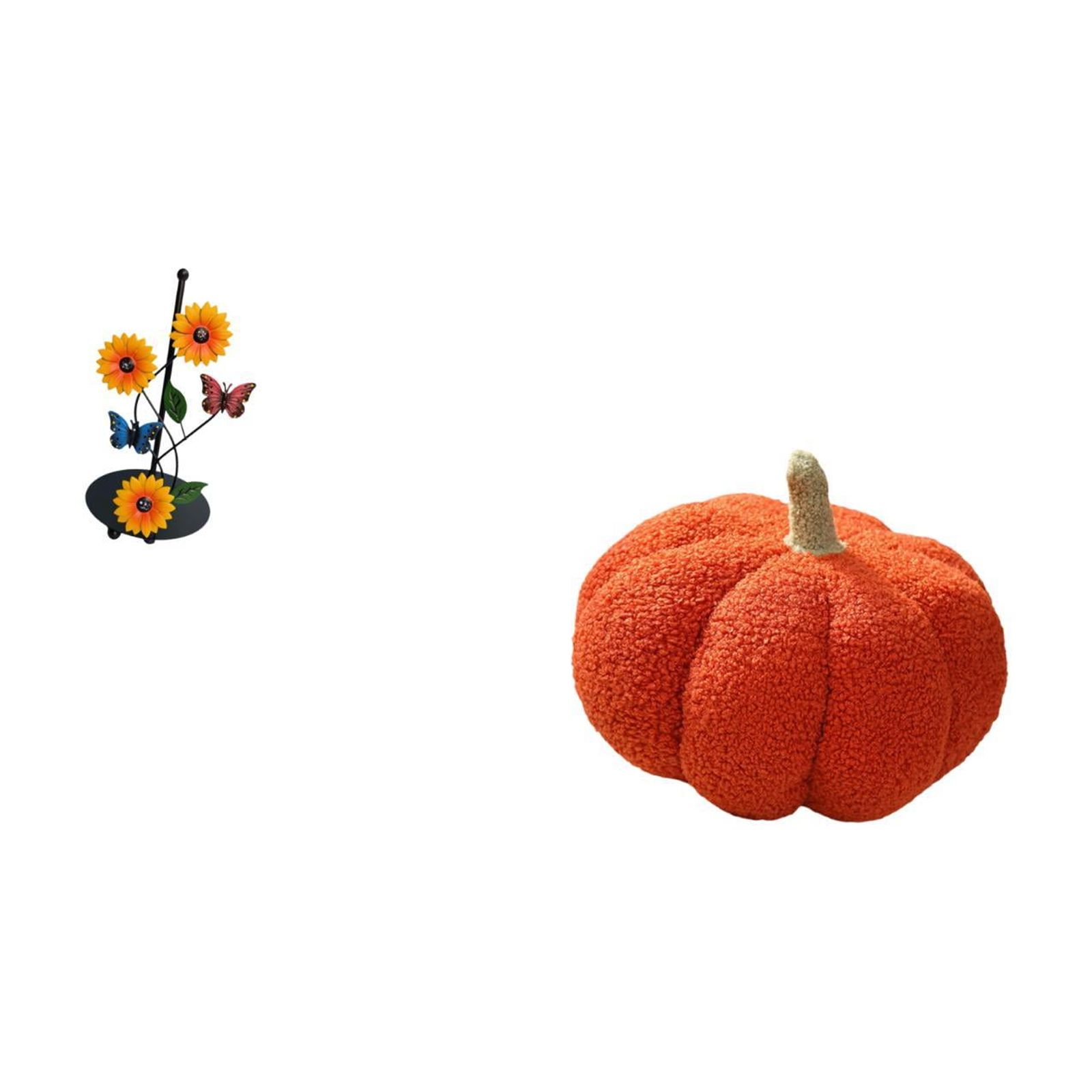 Fiocias Toilet Paper Holder Paper Towel Holder Countertop Halloween Pumpkin Iron Stand Soft Touch Suitable for Kitchen Dining Living Bedroom Indo