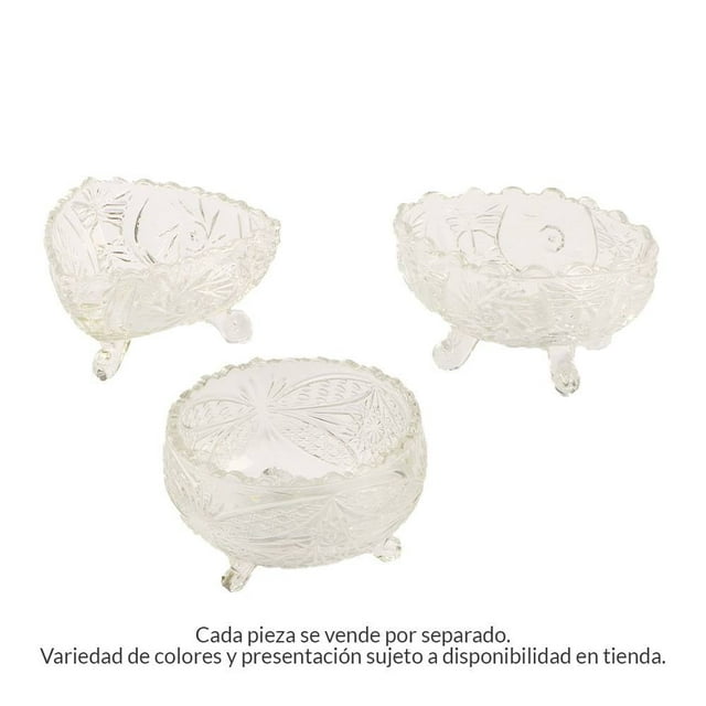 Bombonera Prichos Jemaflex de Vidrio con Textura Transparente Varios Modelos 1 Pieza