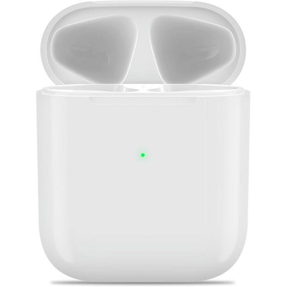 Charging Case Replacement Compatible with Air-Pod 1st and 2nd, Wireless Charging Case with Sync Pairing Button, White