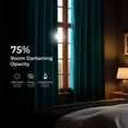 thumbnail image 3 of Half Price Drapes Deep Sea Teal Heritage Plush Velvet Room Darkening Curtains (1 Panel), 50W X 84L, 3 of 11