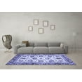 thumbnail image 3 of Ahgly Company Indoor Round Oriental Blue Traditional Area Rugs, 4' Round, 3 of 4