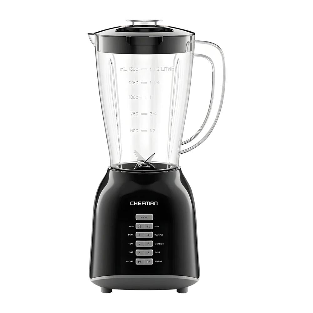 Chefman Licuadora Vaso De Plastico De 1.5 Litros Rj27 15 pj Color Negro Bodega Aurrera en linea