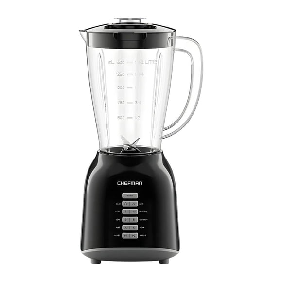 Licuadora Chefman Vaso de Plastico de 1.5 Litros RJ27-15-PJ Color Negro