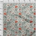 thumbnail image 2 of oneOone Cotton Silk White Fabric Leaves & Floral Fabric For Sewing Printed Craft Fabric By The Yard 42 Inch Wide, 2 of 4
