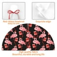 thumbnail image 4 of Lsque New Year Flamingo Print Christmas Tree Skirt, Tree Skirt with Ties or Velcro, Perfect for Holiday Decorations, Halloween, and New Year-36", 4 of 7