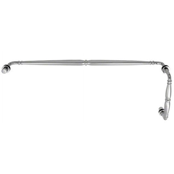 CRL V1C8X24CH Polished Chrome Victorian Style Combination 8" Pull Handle 24" Towel Bar