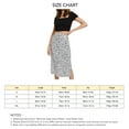 thumbnail image 4 of Falda midi con estampado de leopardo, falda midi de gasa con cremallera lateral y cintura alta para fiesta de citas para dama y chica, 4 of 6