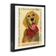 thumbnail image 4 of Stupell Industries Fun Golden Retriever Phrases Animals Painting Black Floater Framed Canvas Art Print Wall Art, 25 x 25, 4 of 10