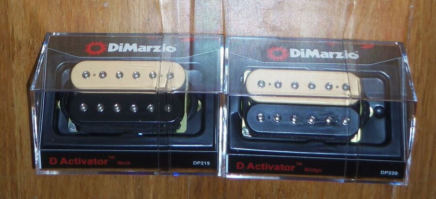 DiMarzio® D Activator Bridge/Neck Humbucker Set~Reg Spaced~Zebra