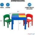 thumbnail image 2 of Play Platoon Kids 5 in 1 Activity Table Includes 2 Chairs and 25 Ex-Large Blocks - Default Primary Color Kid's Tables & Chair Sets, 2 of 6