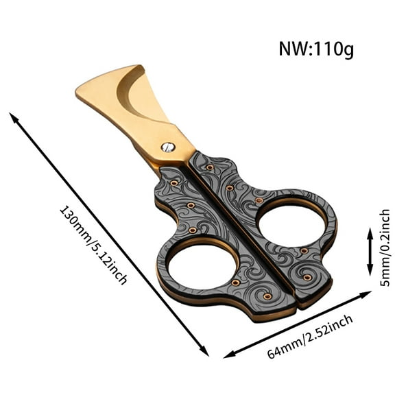 Cigar Cutter Knife Metal Cigar Guillotine Tobacco Cutting Tool Sharp Double Edged Tobacco Cutting Tool Handle Cigar Scissors (style1)