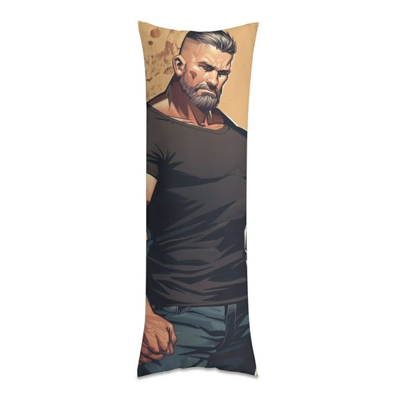 Muscle Hunk Daddy Strong (23) Body Pillow Cover Long Pillow Case Protector Decorative Bedding Soft Large Pillow Cases Covers for Bedroom,Couch,Sofa,20x54inch