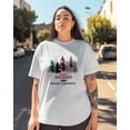 thumbnail image 3 of T Shirts for Women Short Sleeve Cotton Crewneck T-Shirt, Happy Holidays Red Green Xmas Tree Tee Tops Casual Basic T-Shirts, XS-5XL White XL, 3 of 7