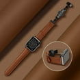 thumbnail image 5 of ALMNVO Genuine Leather Compatible with Apple Watch Band 40mm 41mm 44mm 38mm 45mm 49mm 42mm Women Men, Genuine Quality Leather Wristbands Replacement for iWatch Series Ultra 9 8 7 SE 6 5 4 3 2 1, 5 of 6