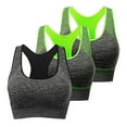 thumbnail image 1 of FAIWAD Women's 3 Pack Racerback Workout Tank Tops Basic No Underwire Athletic Stretch Padded Bralettes, 1 of 7