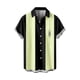 thumbnail image 1 of Camisas Hombre Vestir Camisa de manga corta con cuello vuelto y estampado informal de verano para hombre (Black, M), 1 of 5