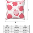 thumbnail image 2 of Strawberry Throw Pillow Covers Set of 2 Soft Pillow Case Protectors with Zipper Standard Size Pillowcase Square for Bed, Sofa, Living Room, Outdoor (18"x18"), 2 of 6