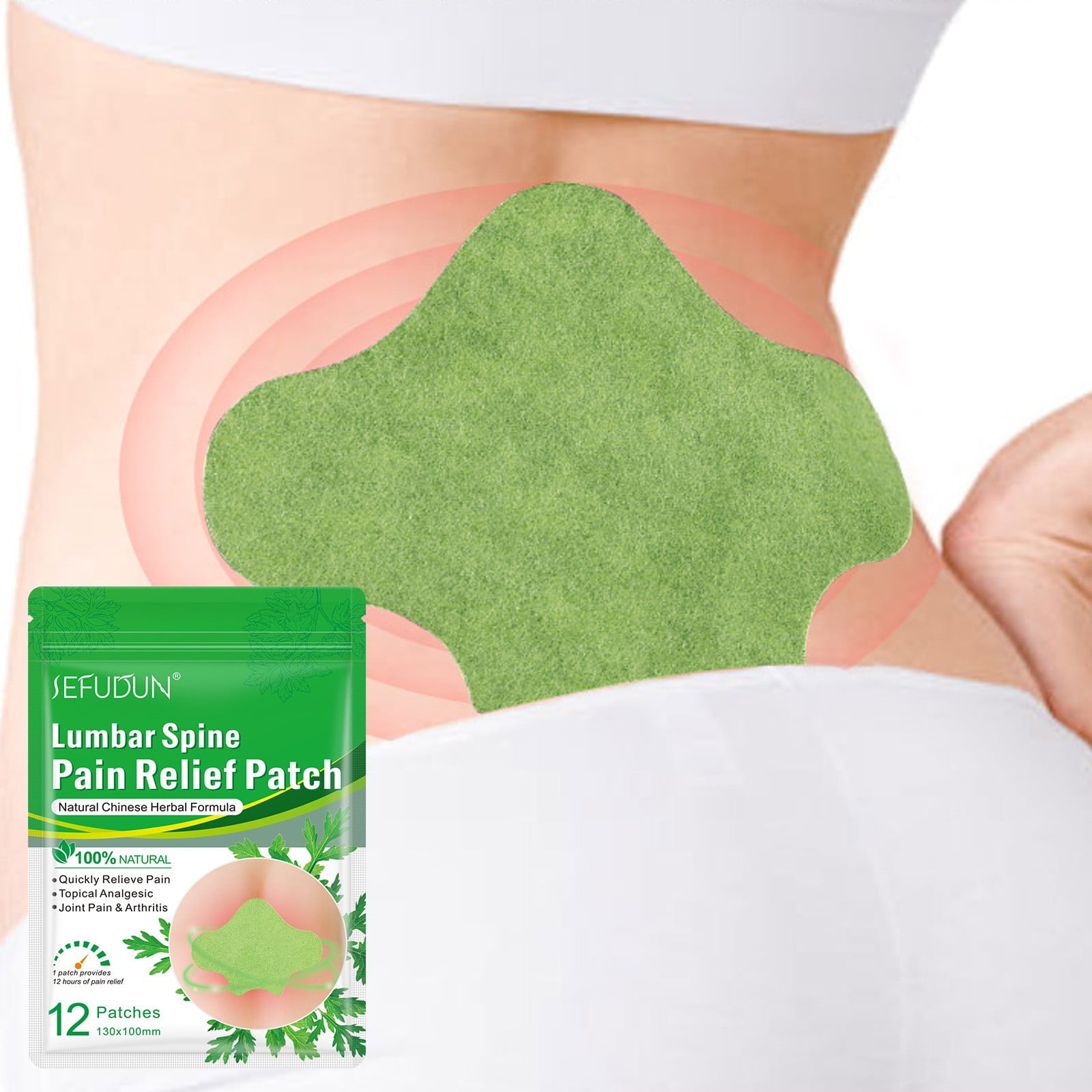YiFudd Wormwood Lymphvtic Soothing Lumbar Vertebra Pads, Lumbar