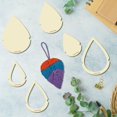 thumbnail image 5 of 6Pcs Macrame Cutting s Wooden Natrual Rustic Leaf Teardrop Cutting Template Boho Wood Water Drop Tassel Dream Catcher Wall Hanging Tool for DIY Crafts Making Home Weave Decor, 5 of 9