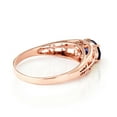 thumbnail image 5 of Galaxy Gold 14k Solid Rose Gold Filigree Ring with 1.15 Carat (CTW) Natural Blue Sapphire-2394R (10), 5 of 7
