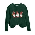 thumbnail image 2 of FcBaudy Chandails en Molleton pour Femmes, Chandails en Molleton Sans Capuche, Chandails en Molleton de Noël Décontractés à Col Rond Manches Longues Chandail à Capuchon Ample Chandail à Capuchon à Capuche Haut en polyester pour Femmes, 2 of 4