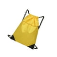 thumbnail image 1 of Travel Nylon Drawstring Bag Sack school sport Beach Gym Backpack Shoes Bags Yellow, 1 of 9