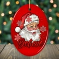 thumbnail image 2 of Vintage Believe Santa Christmas Ornament, 2 of 7