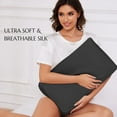 thumbnail image 5 of THXSILK Silk Contour Pillowcase, 19 Momme Silk Cervical Pillowcase, Neck Pillowcase, Wave Shape Pillow Case, 100% Pure Mulberry Silk, Black, 5 of 7