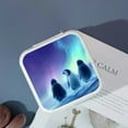 thumbnail image 4 of ZFLMY Penguins Aurora Lights Snowy Hill Jewelry Box for Travel White, 4 of 5