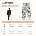 thumbnail image 2 of Cauagu Black Footprints Pajama Pants for Women Loose Fit Wide Leg Trouser Pants Casual Elastic Waist Drawstring Lounge Pants, 2 of 6